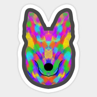 Dogface colorful Sticker